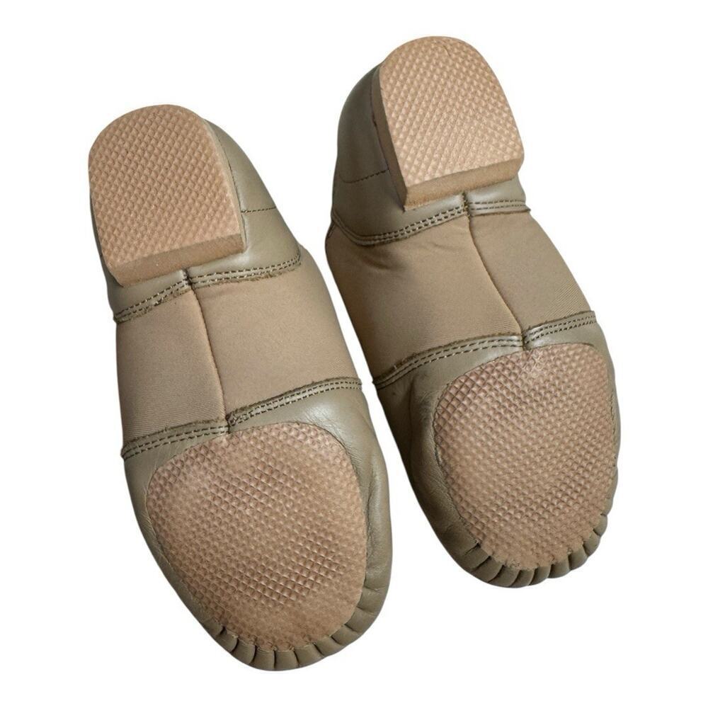 Capezio Split Sole Jazz Shoes Tan 11M Little Kid Runs Small Preowned - Picture 7 of 7